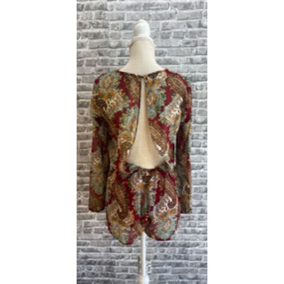 Urban Outfitters Lucca Paisley open back romper size S - Picture 5 of 10